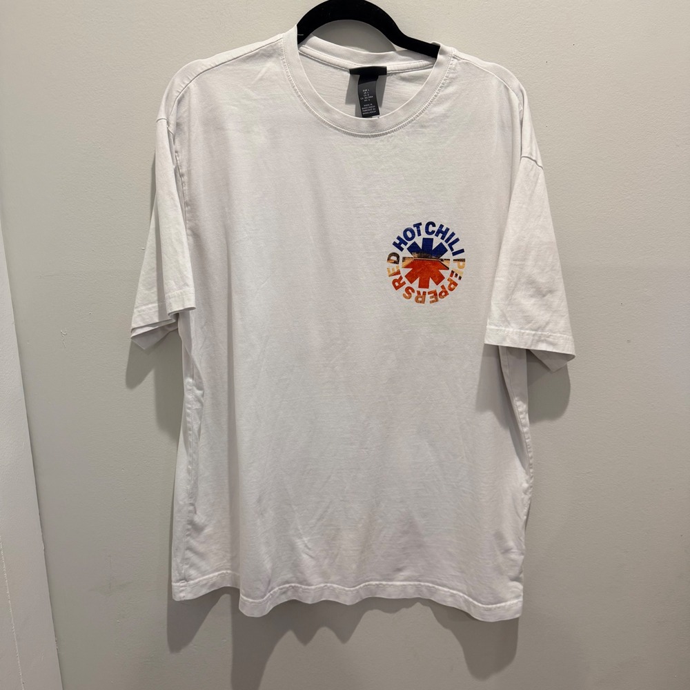 H&M White Red Hot Chili Peppers Californication Graphic Tee Band Shirt | L